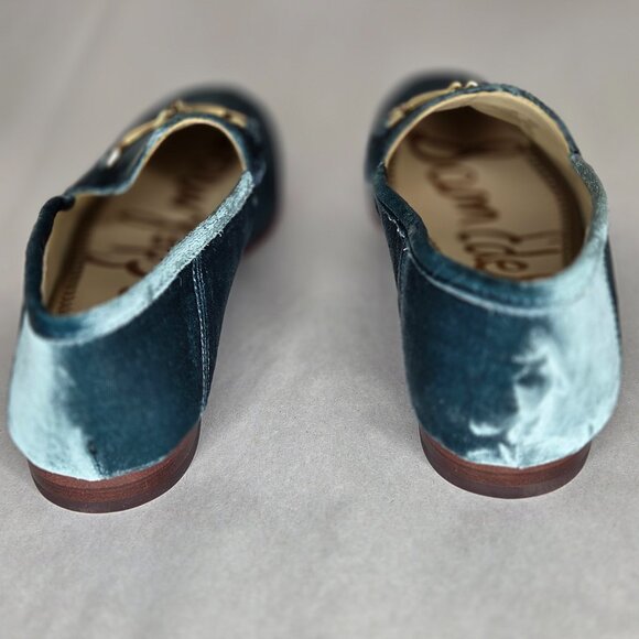 Sam Edelman Women's Loraine Teal Velvet Flats Size 5.5 - Picture 3 of 7